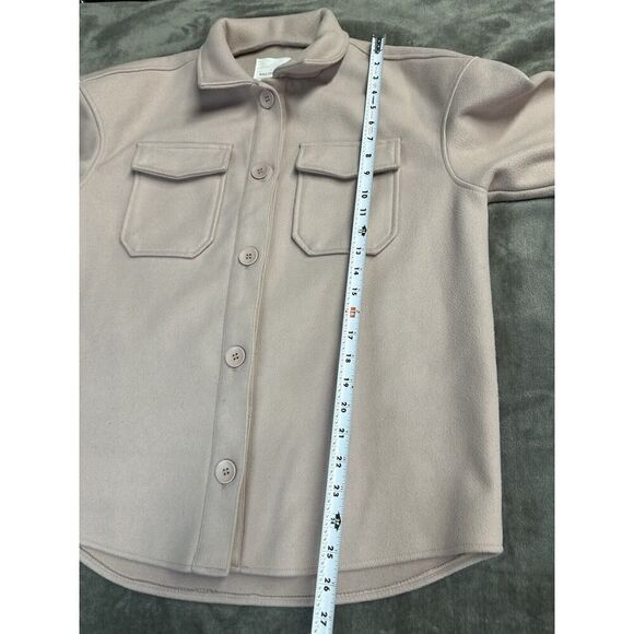 Avec Les Filles Oversized Woven Shacket in Blush Medium - Picture 10 of 13